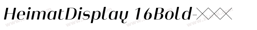 HeimatDisplay 16Bold字体转换